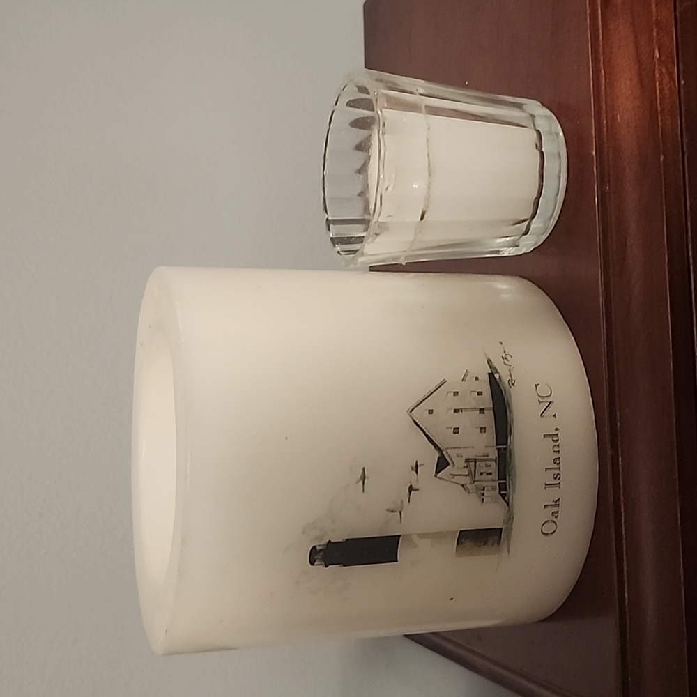 Oak Island candle holder either candle